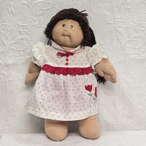 Vintage 1982 Cabbage Patch Kid Plush Doll With Clothing Collectable Memory Lane
